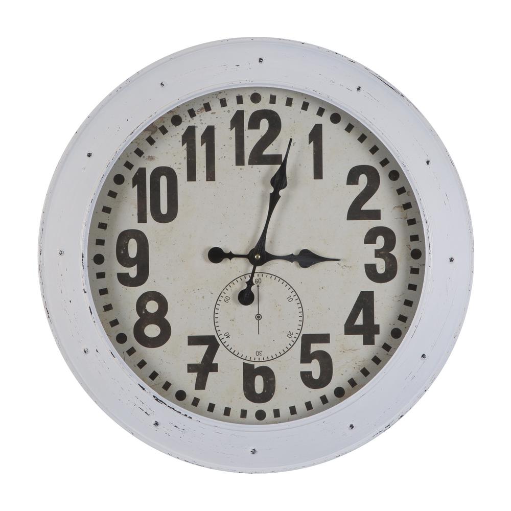 Yosemite Home Decor Romago Vintage White Port Wall Clock Clkdc2225 Yosemite Home Decor Romago Vintage White Port Wall Clock