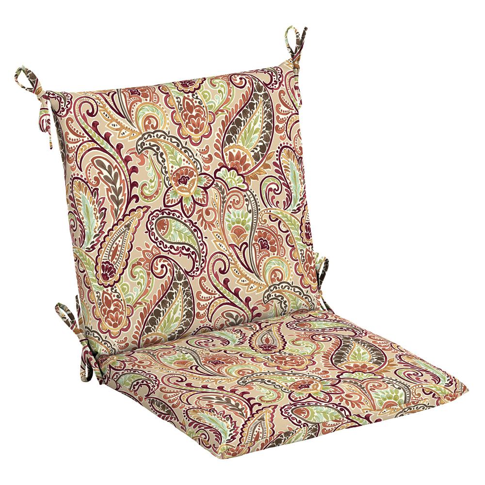 Hampton Bay 20 x 17 Outdoor Dining Chair Cushion in Olefin Chili
