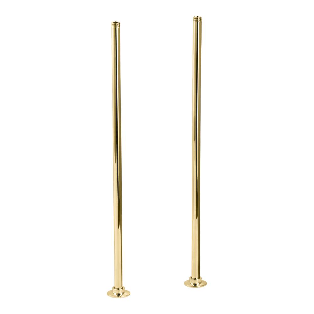 KOHLER Antique 26 in. Bath Faucet Riser Tubes in Vibrant Polished Brass ...