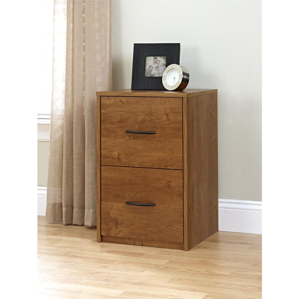 Ameriwood Home Southwood Brown Oak 2 Drawer File Cabinet Hd88319