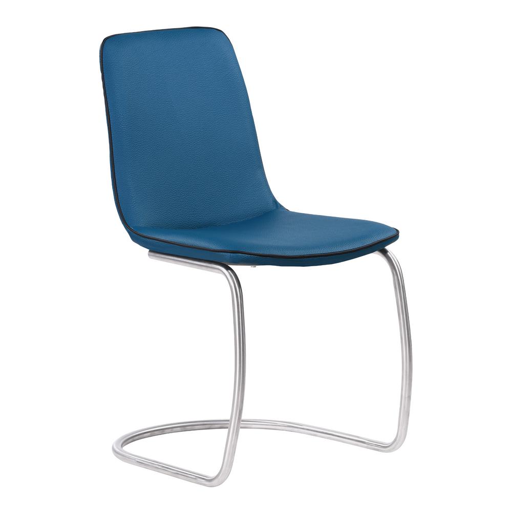 Armen Living Brittany Blue Dining Chair Set Of 2