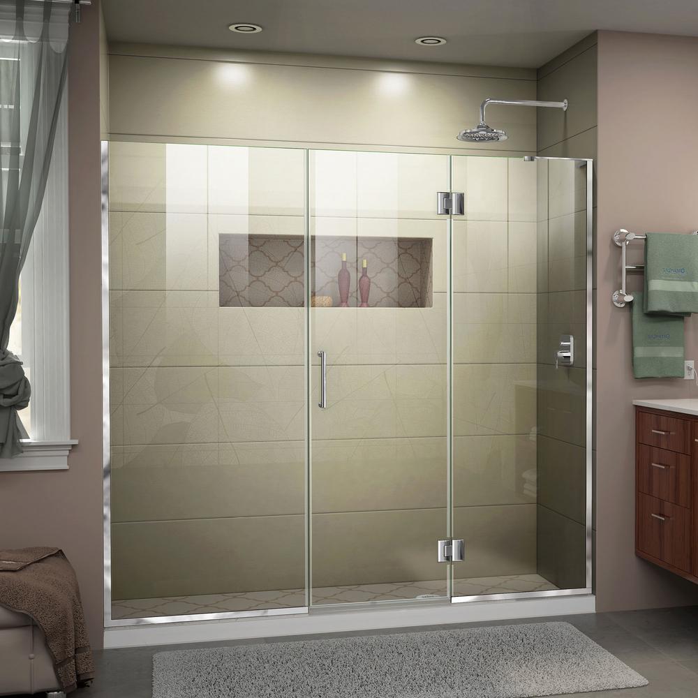 DreamLine UnidoorX 67.5 to 68 in. x 72 in. Frameless Hinged Shower