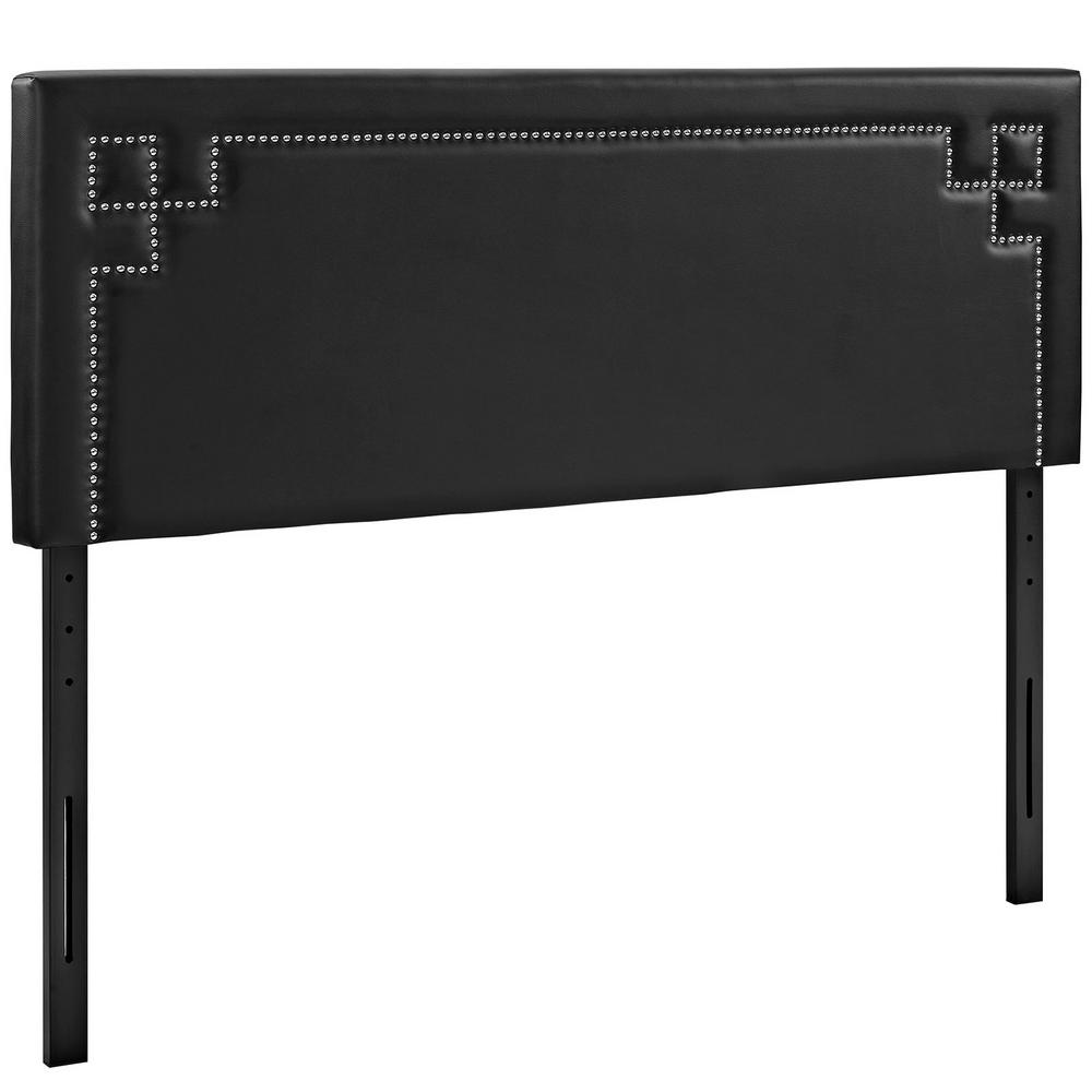 Zinus Modern Studio Black Full/Queen Upholstered Metal HeadboardHD
