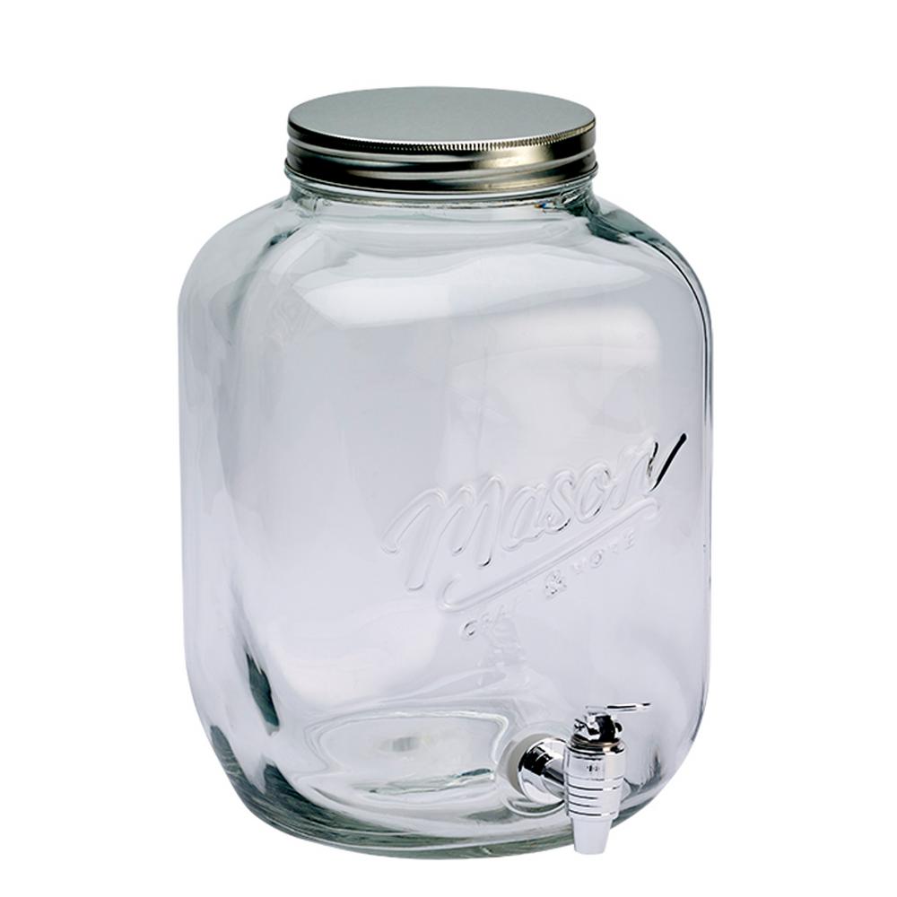 Mason Craft and More Serving 12 Qt. Clear Drink Dispenser With Spout