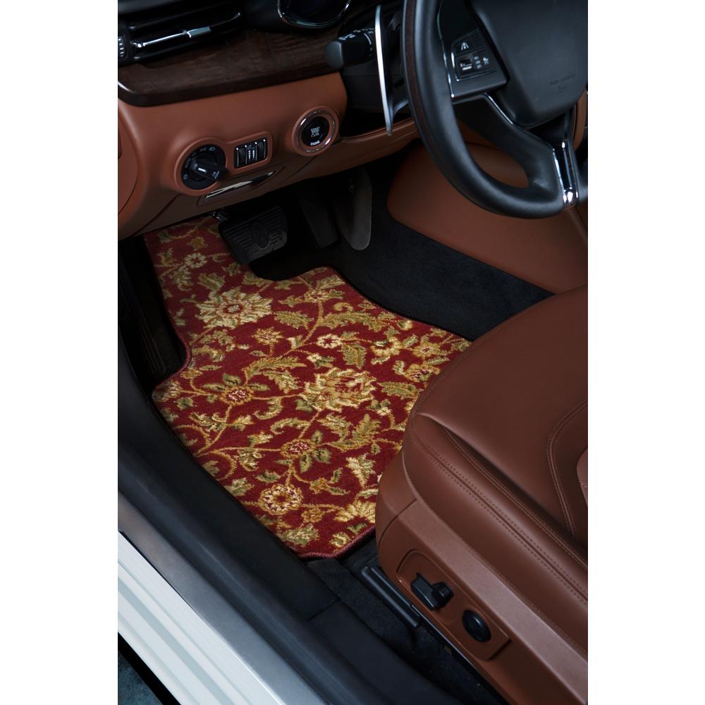 Ggbailey Tesla Model X 5 Passenger Red Oriental Carpet Car Mats Custom Fit For 2016 2019 Driver And Passenger Mats