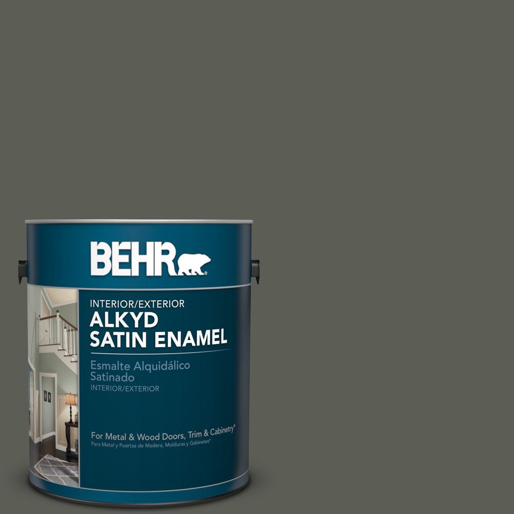 BEHR Premium Plus Ultra 1gal. T133 Black Lacquer Satin Enamel