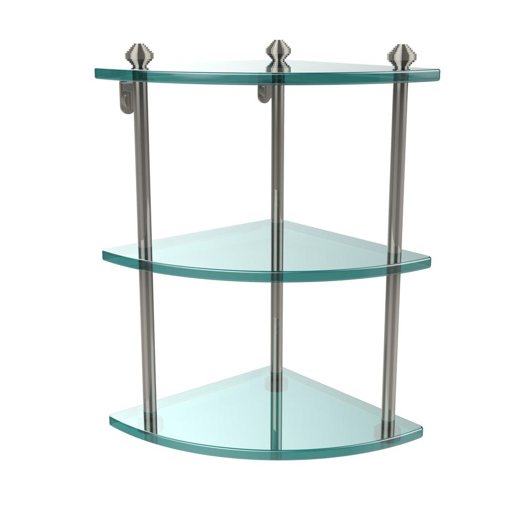 Corner Shelf Bookcases Standing Shelves Compare Prices Allied Br Southbeach Collection 8 In 3 Tier Corner Gl