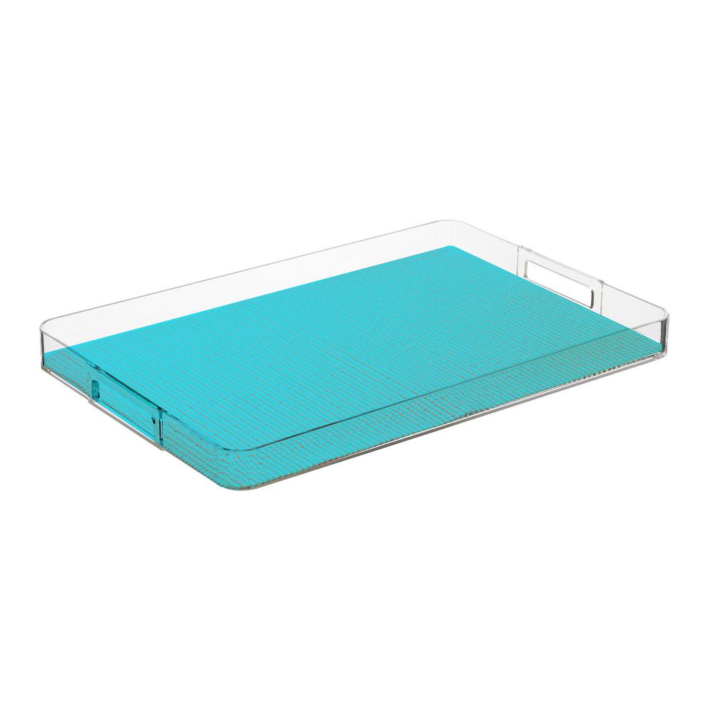 teal serving tray