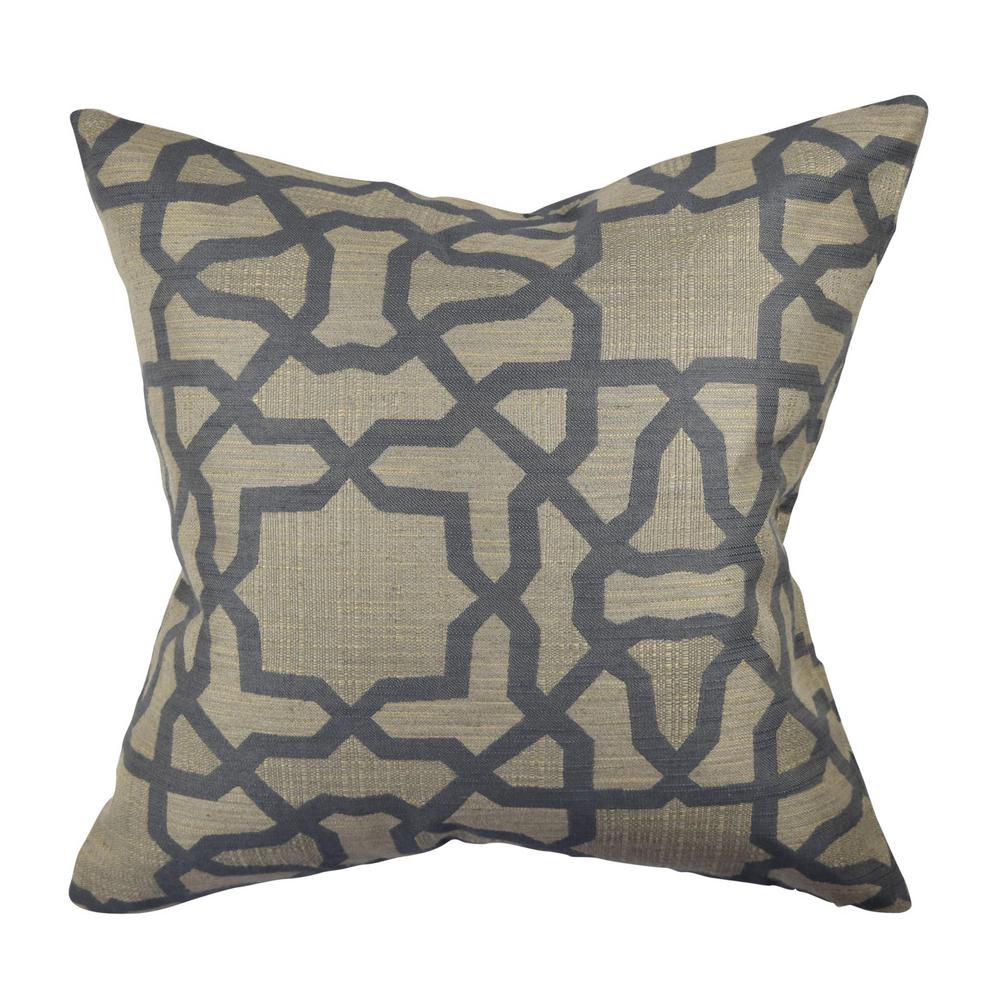 Vesper Lane Circle Link Tan Geometric 20 In X 20 In Throw Pillow