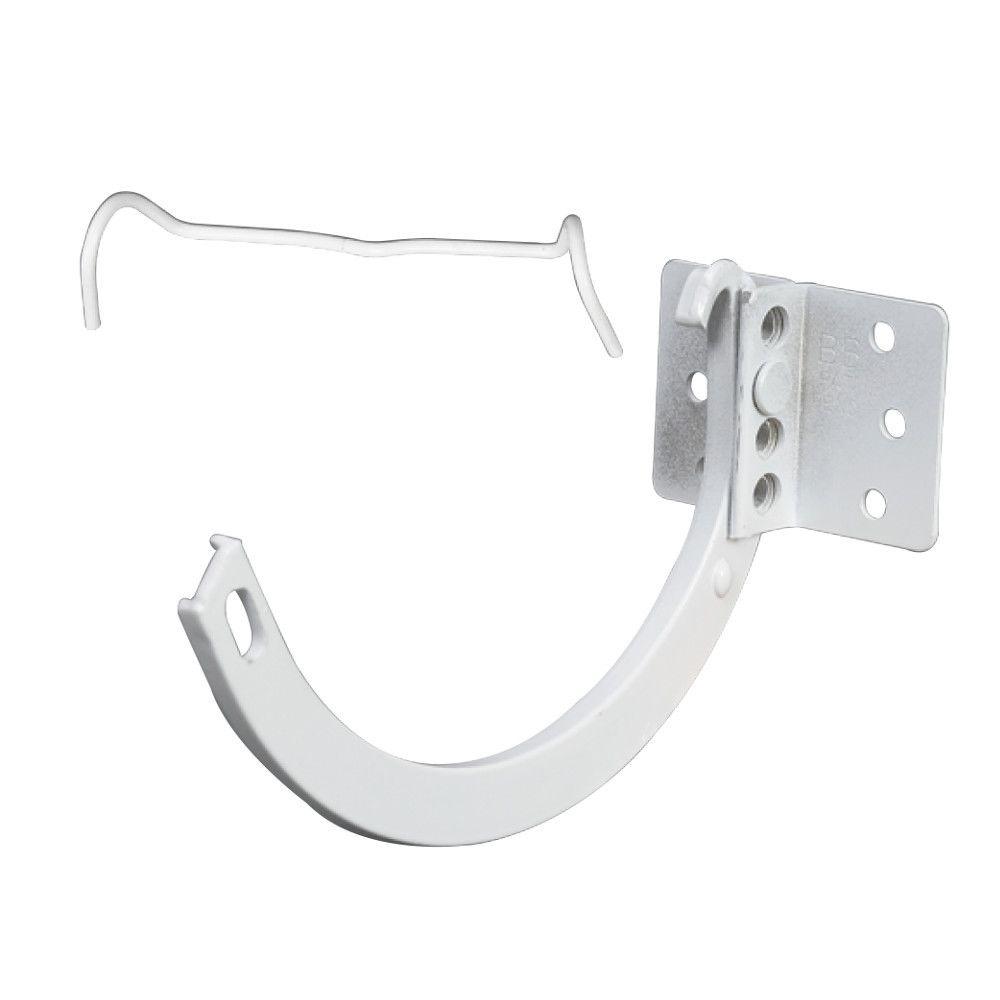 Amerimax Home S 6 In Hi Gloss White Aluminum Half Round Hi Gloss White Aluminum Half Round Hanger