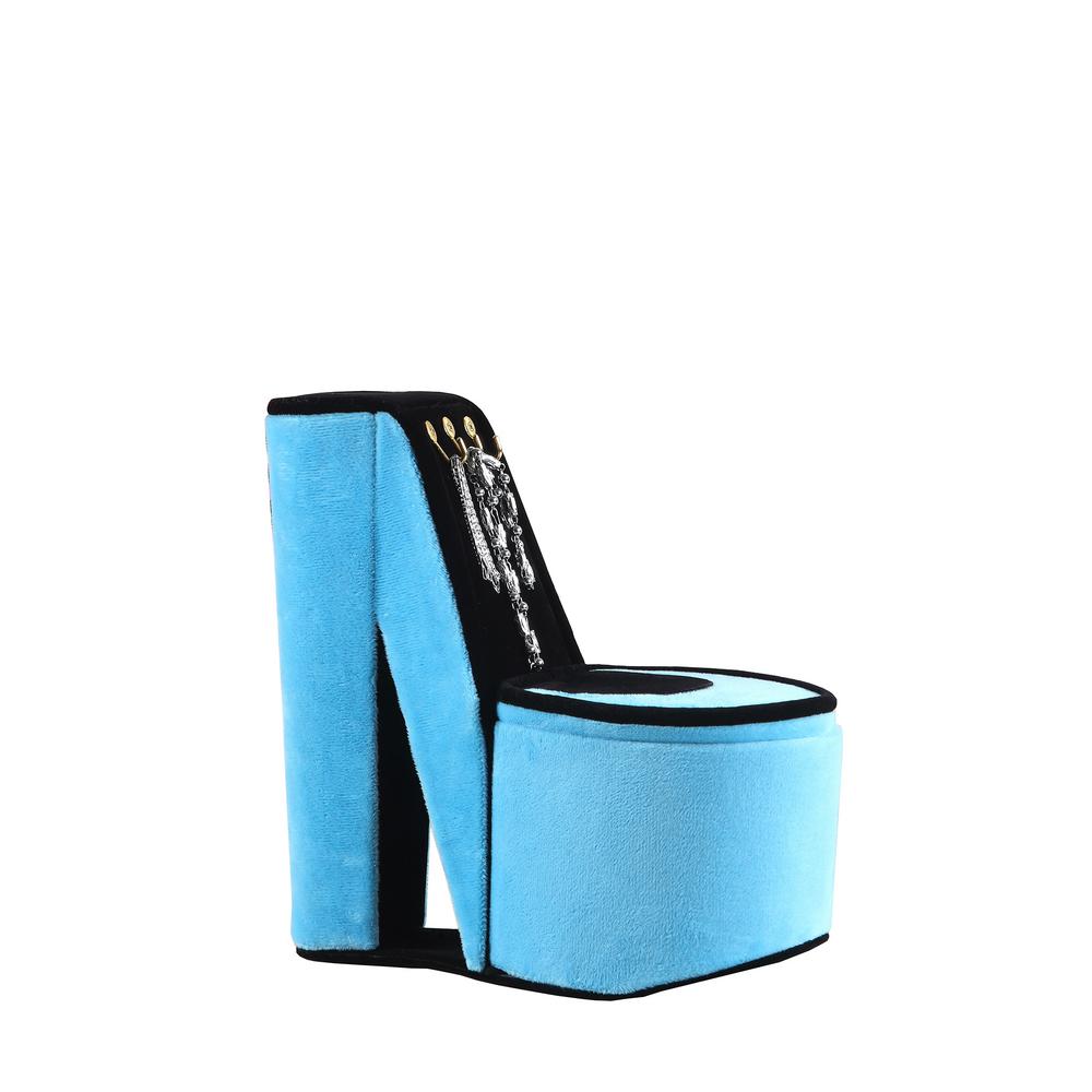 turquoise high heel shoes