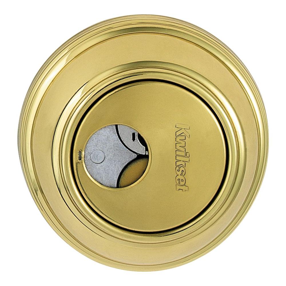 Kwikset 816 Series Polished Brass Single Cylinder Key Control Deadbolt