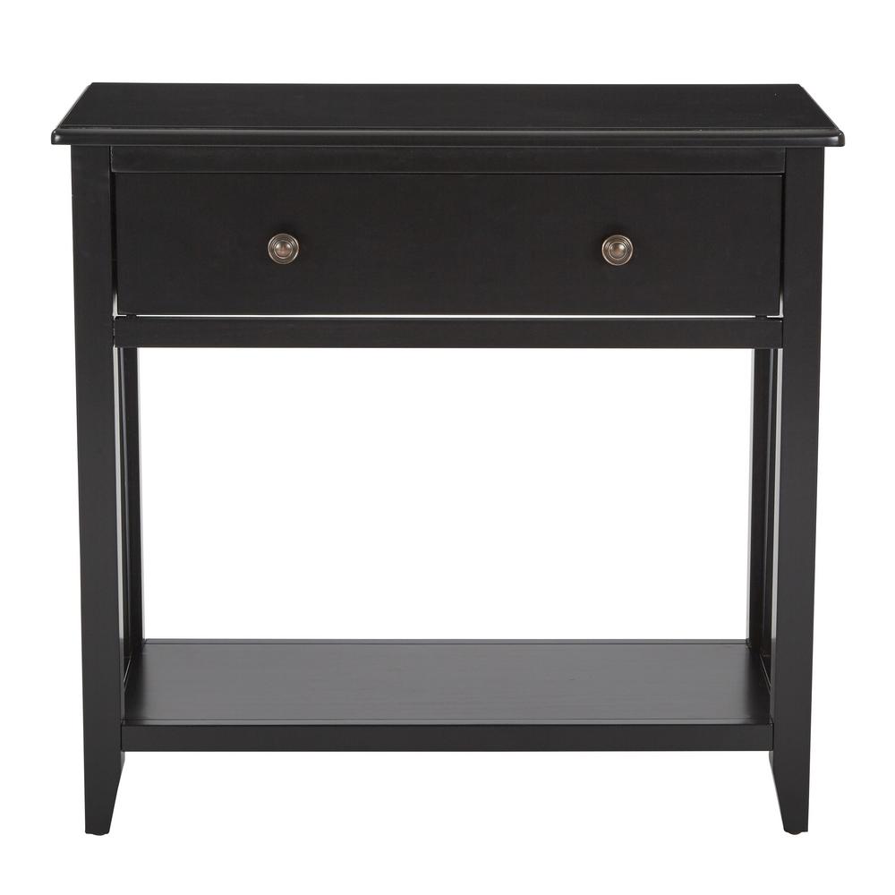 Osp Home Furnishings Black Santa Cruz Foyer Table Stcz07 Bk The