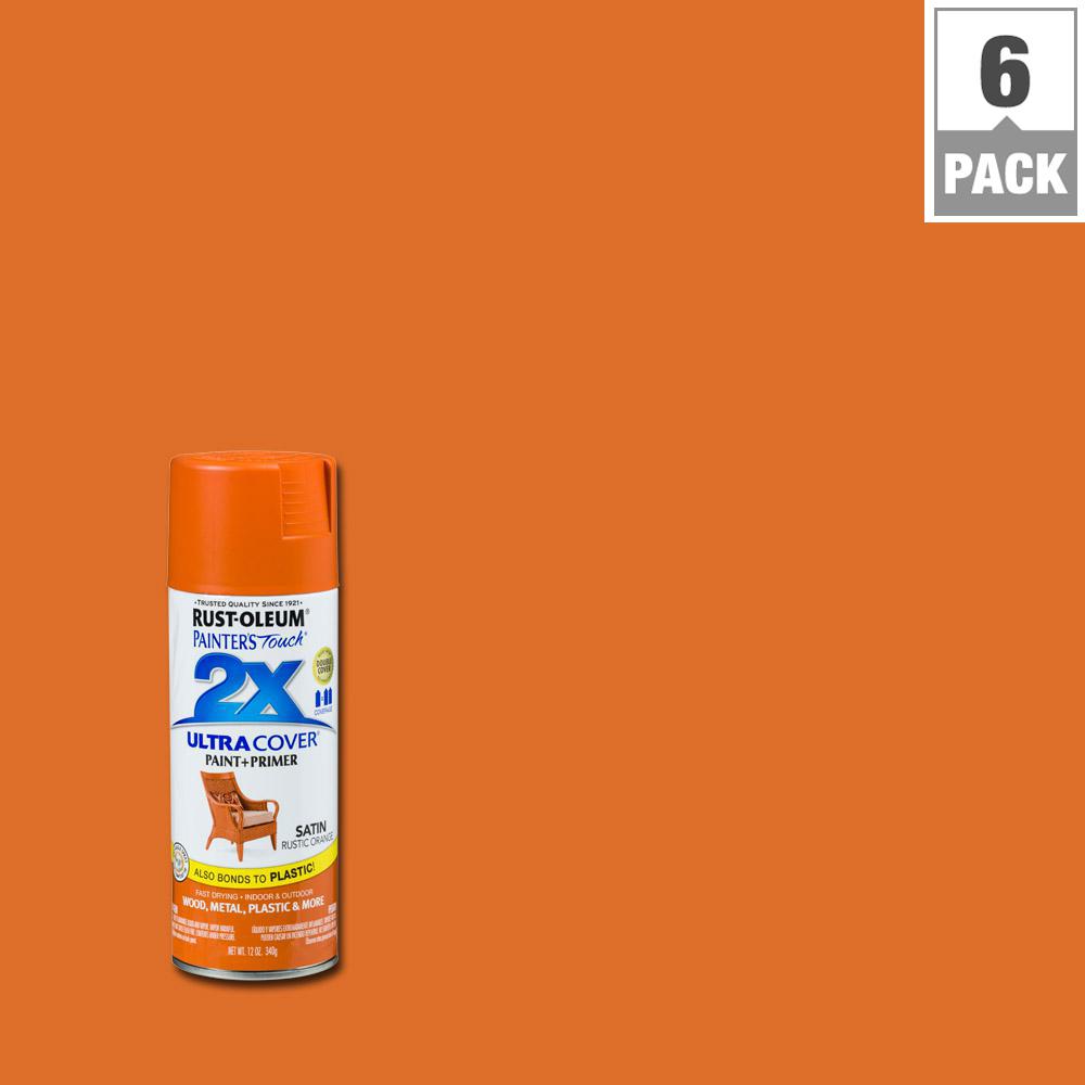 RustOleum Painter's Touch 2X 12 oz. Satin Rustic Orange General