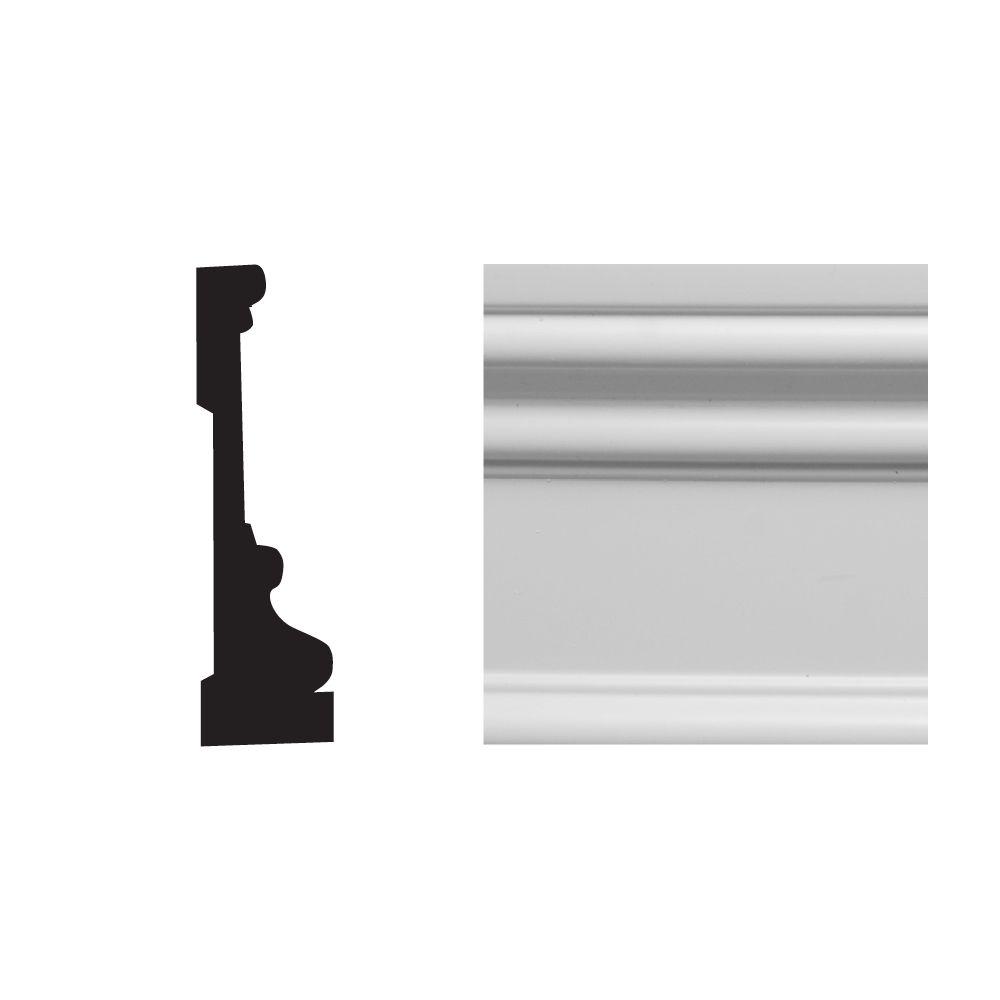 Royal Mouldings 6624 1 in. x 31/2 in. x 8 ft. PVC Composite White RB 3