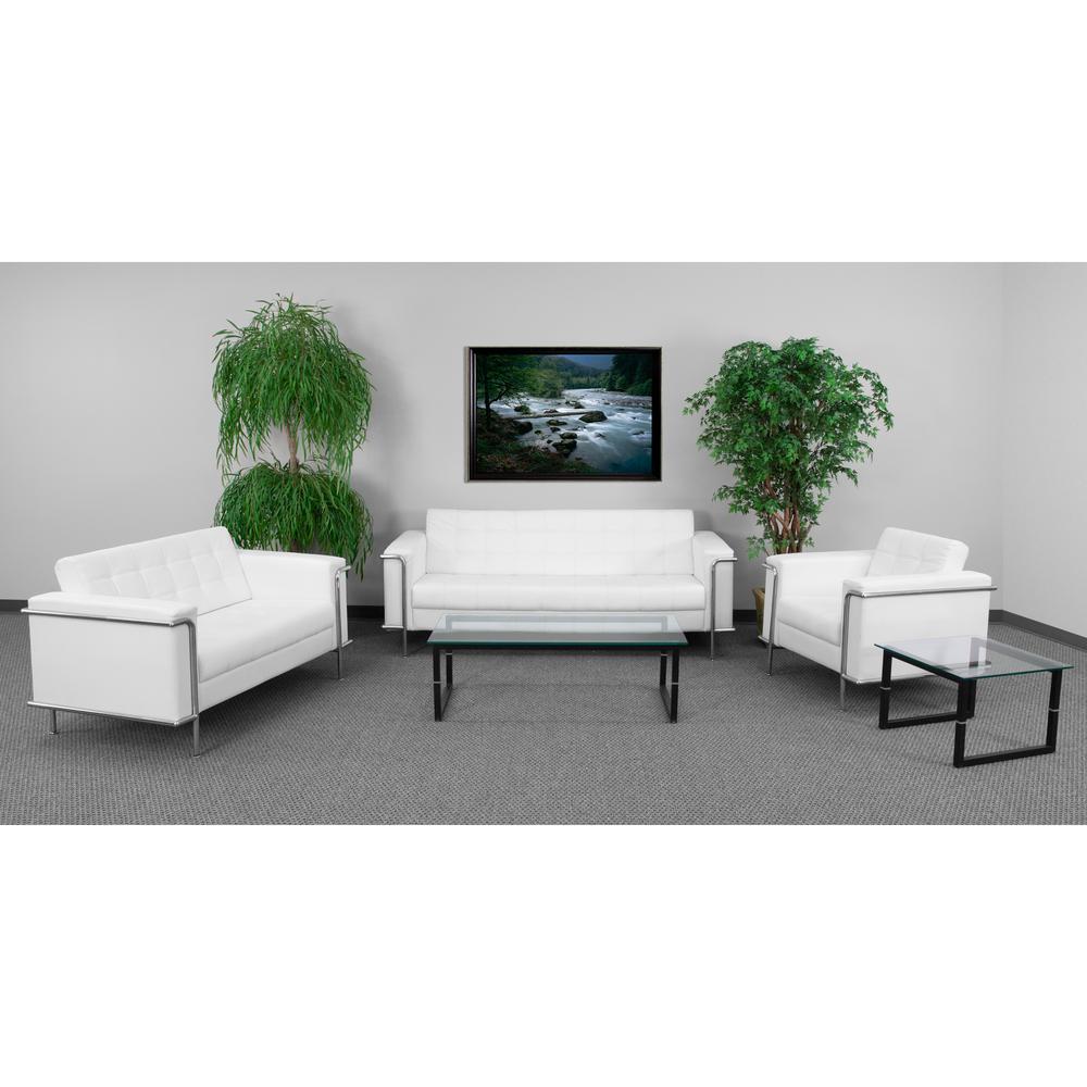 Flash Furniture Hercules Lesley Series Contemporary White Leather Flash Furniture Hercules Lesley Series