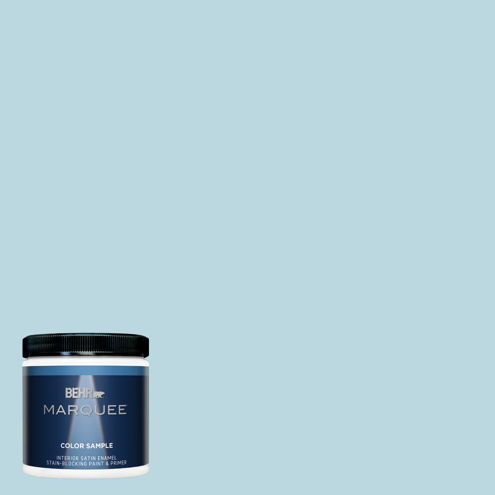BEHR MARQUEE 8 oz. S4601 Air Blue Satin Enamel Interior/Exterior