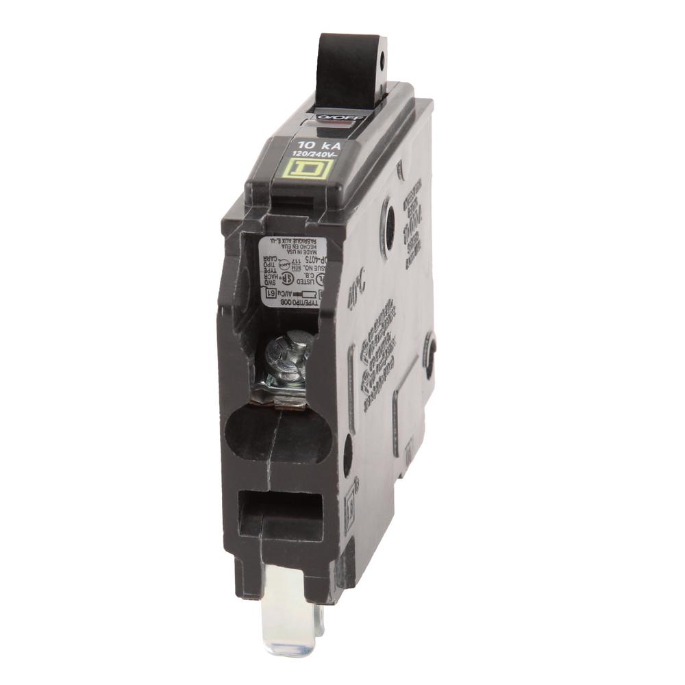 SQUARE D 20 Amp QOB CIRCUIT BREAKER 1 Pole QOB120 120//240 volt bolt in