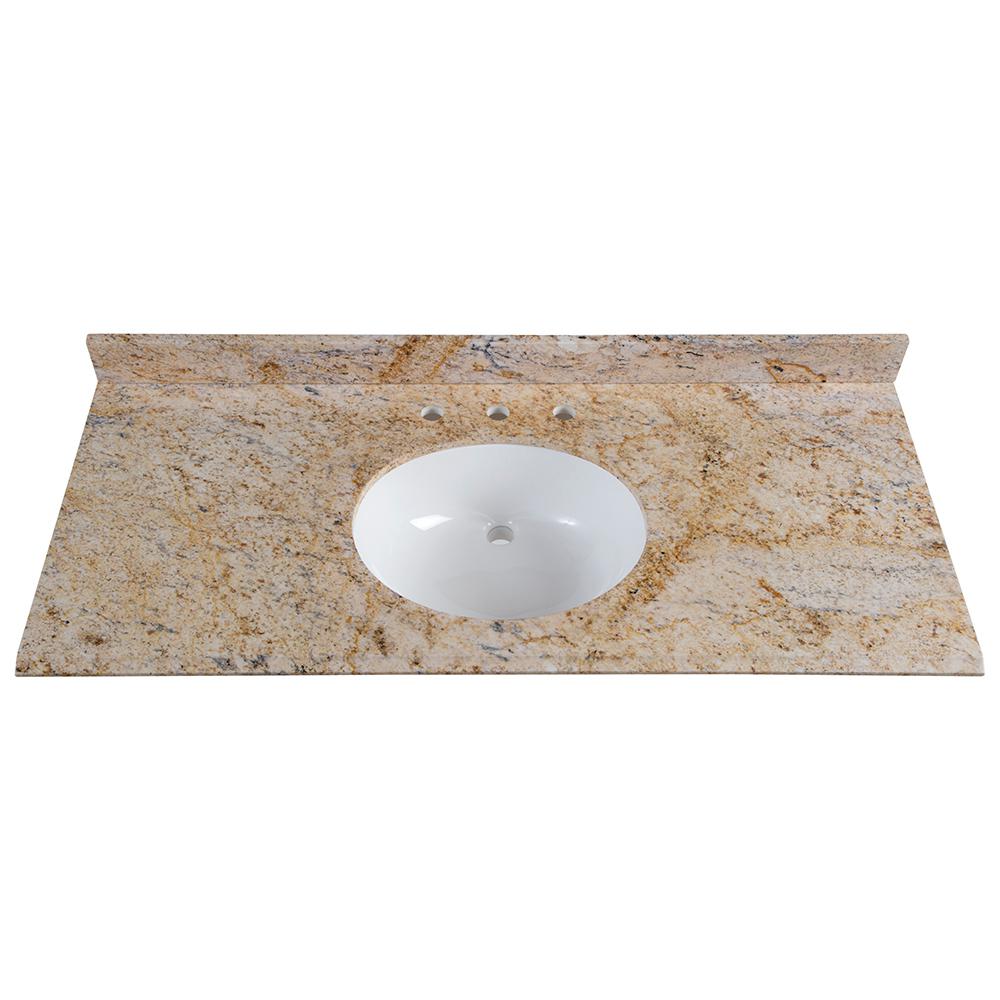 St Paul 49 In W X 22 D Stone Effects Vanity Top Tuscan Sun St Paul 49 In W X 22 D Stone Effects Vanity Top
