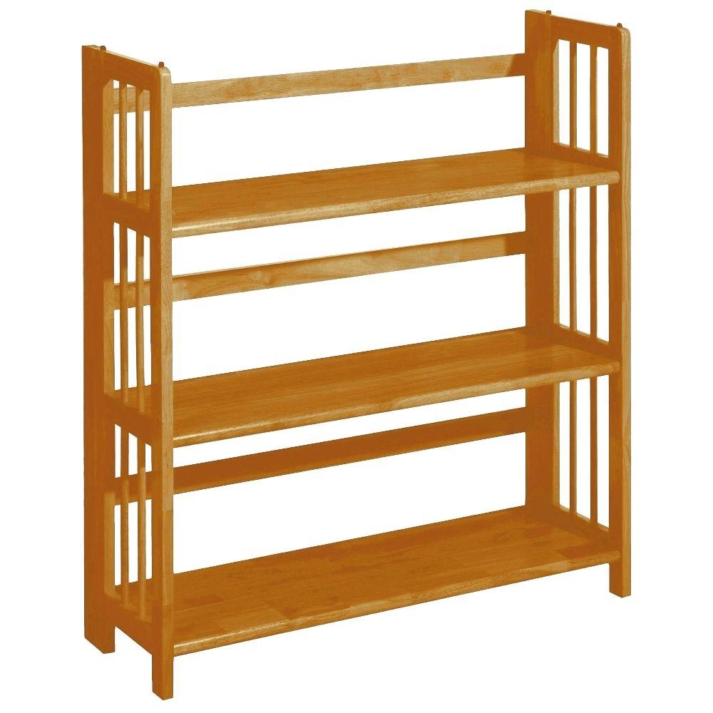 Home Decorators Collection Honey Oak Folding/Stacking Open Bookcase