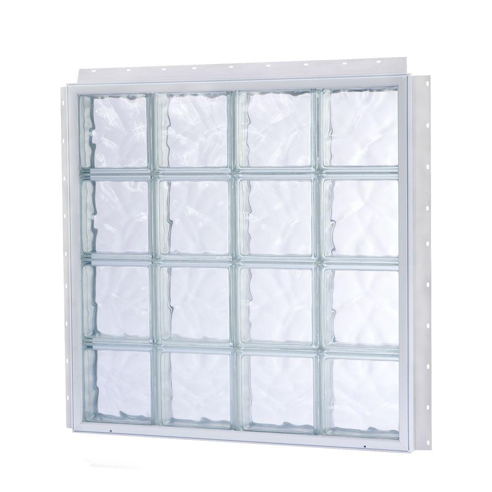 Tafco Windows 405 In X 405 In Nailup Wave Pattern Solid Glass Block