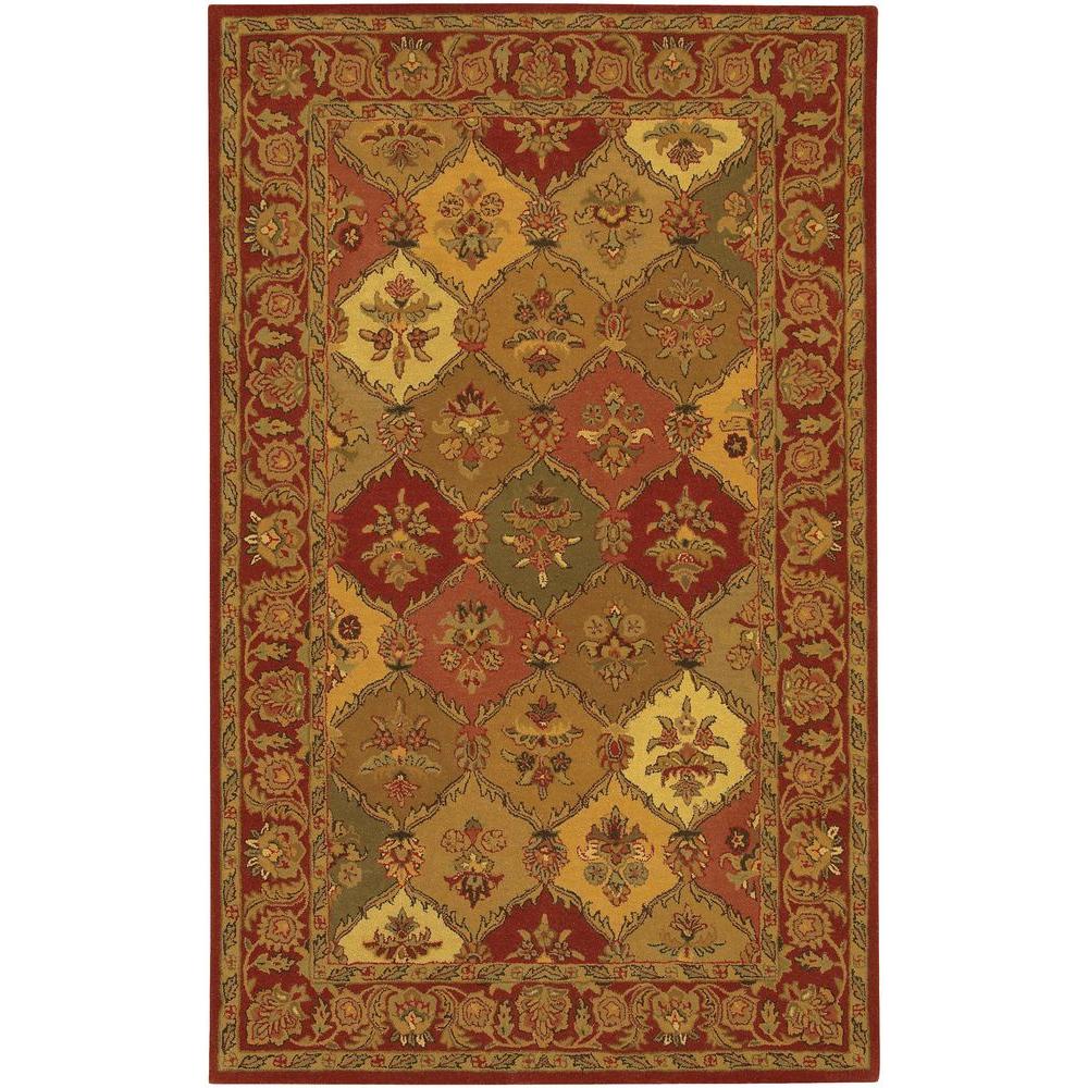 Chandra Metro Red Orange Green Brown Yellow 5 Ft X 8 Indoor Chandra Metro Red Orange Green Brown Yellow 5 Ft X 8