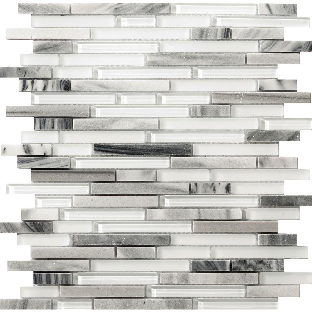 Lucente Grazia Gloss Matte Mix 12 05 In X 8mm Glass Mesh Mounted Mosaic Tile 1 07 Sq Ft