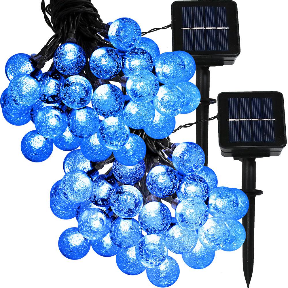 Sunnydaze Decor Outdoor 20 Ft. 30-Light Solar Globe LED String Light ...