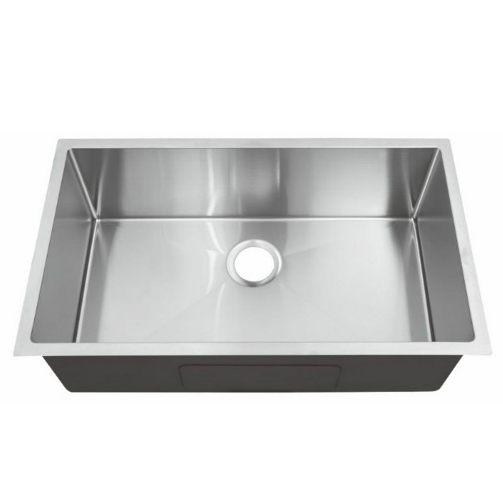 Y Decor Hardy Undermount 33 in. Single Bowl Kitchen Sink in Stainless Steel-HRR3319S-16 - The ...