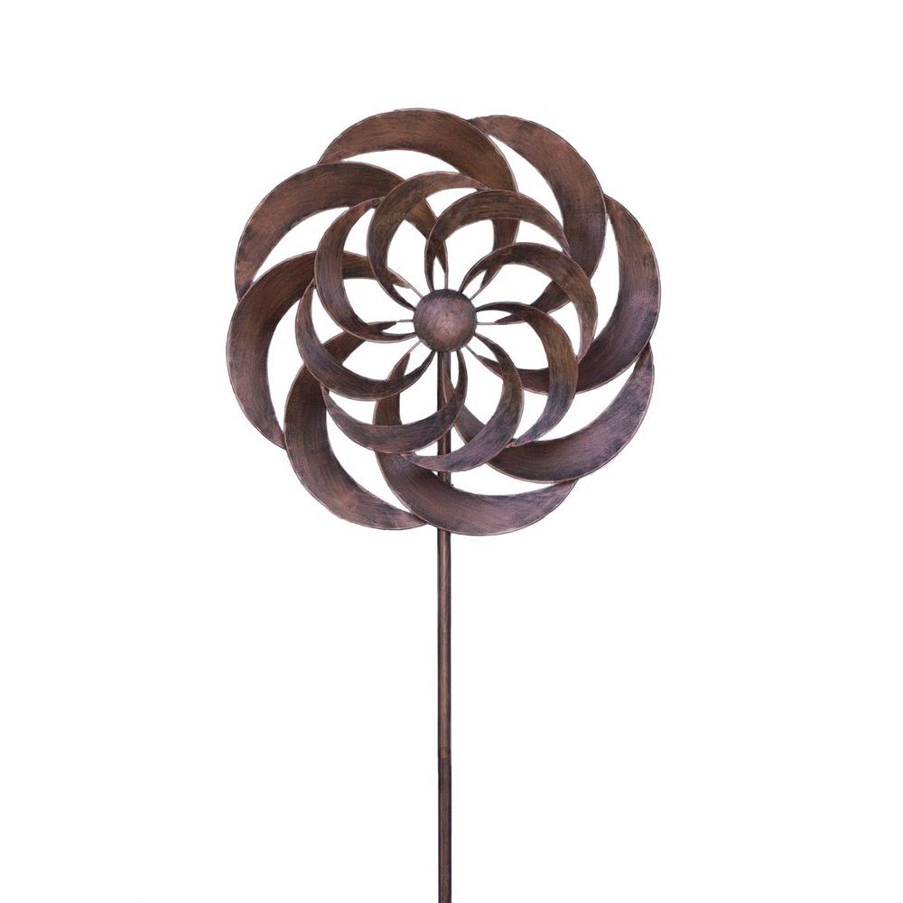 Windweaver 24 In Bronze Windart Spinner 753 The Home Depot Bronze Windart Spinner