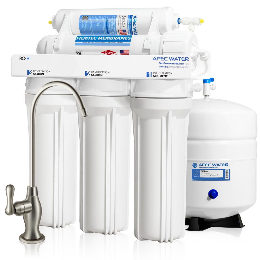 Ecopure Water Filtration Systems Filters The Home Depot Ultimate Premium Quality Fast Flow 90 Gpd Under Sink Reverse Osmosis Drinking