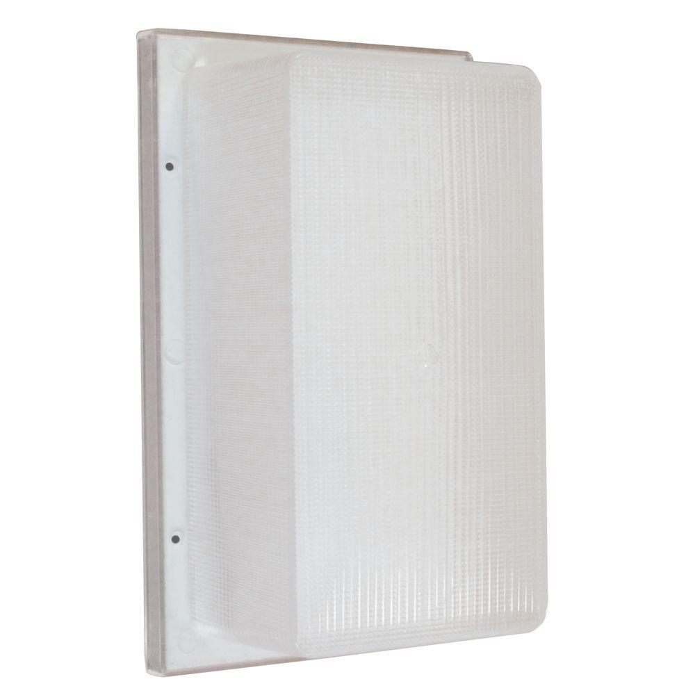 Aspects MultiUse Flush Mount 1Light Outdoor White Fluorescent Wall