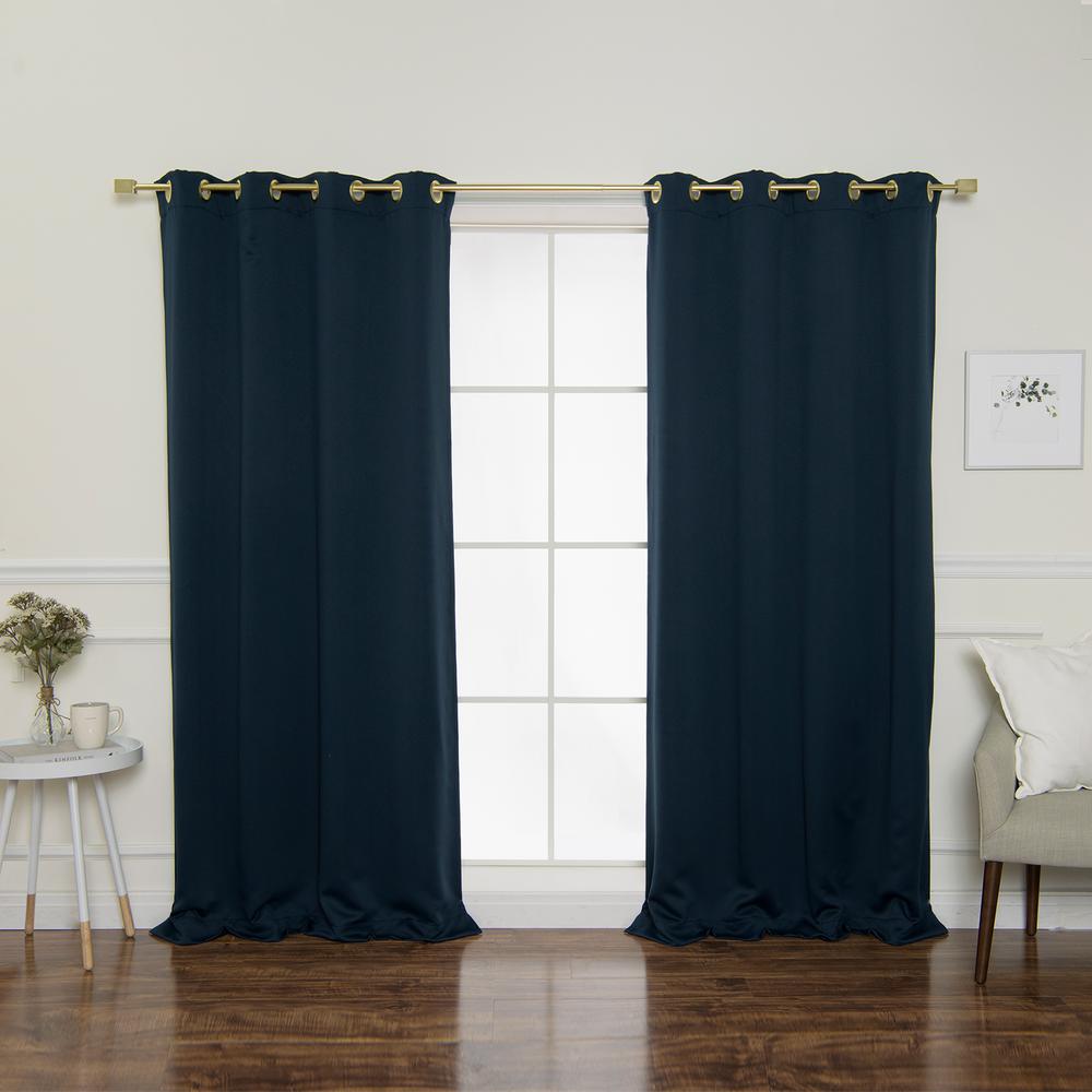 Unbranded Gold Grommet 84 in. L Triple Weave Blackout Curtain Panel in