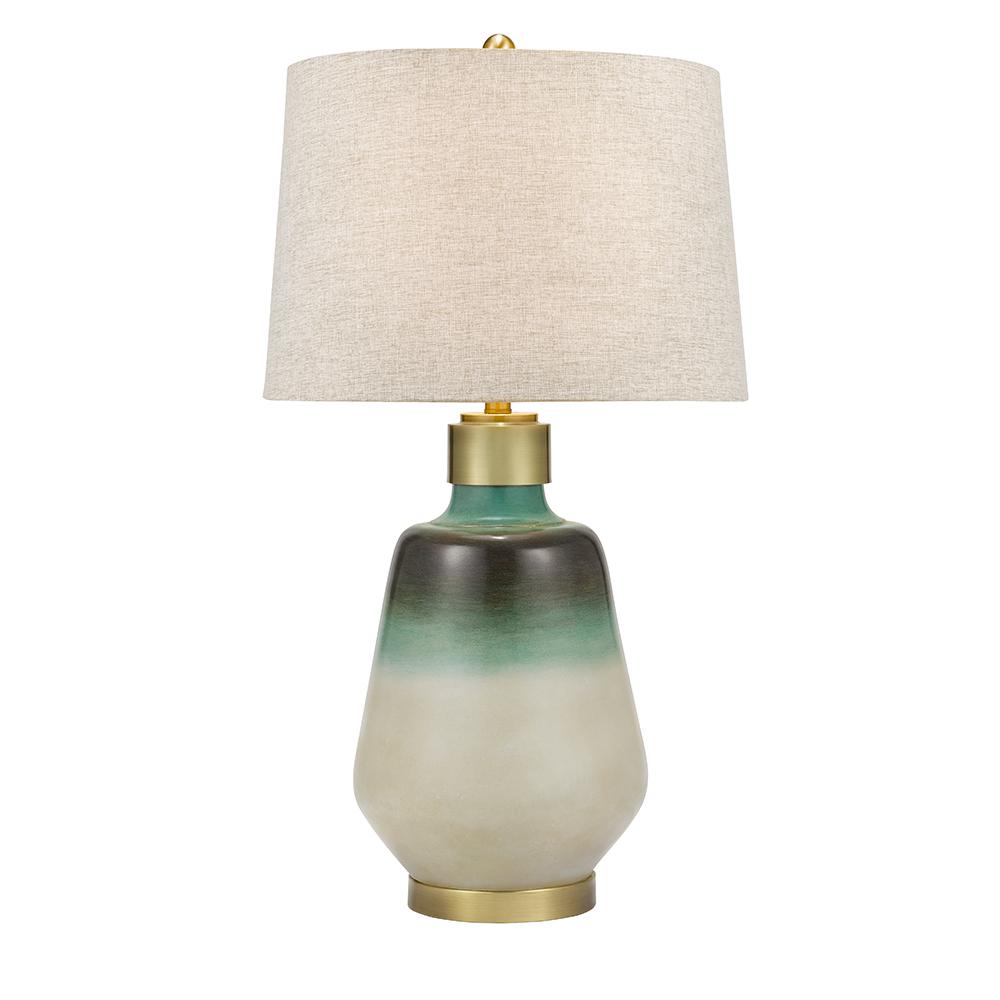 blue green table lamps