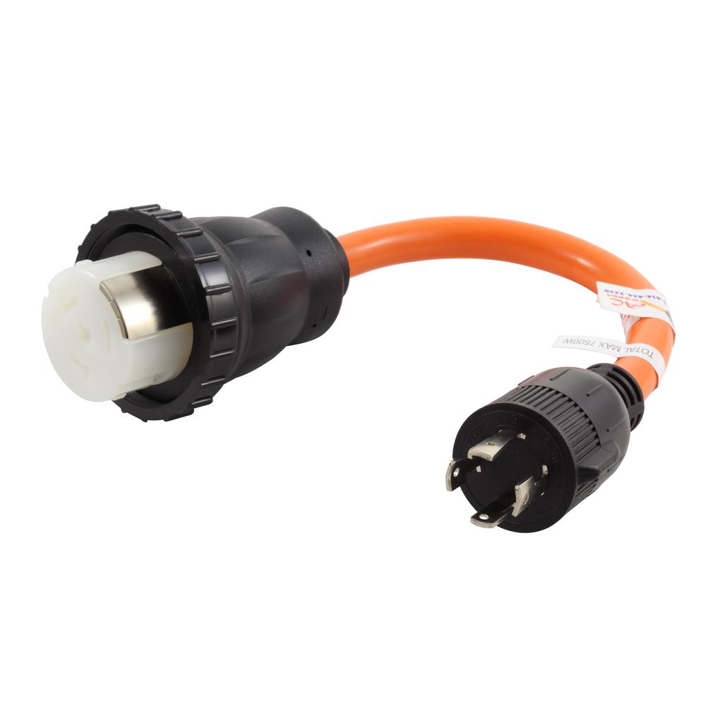 AC WORKS AC Connectors 10 ft. 10/4 Heavy Duty SOOW L1430 30 Amp 125/