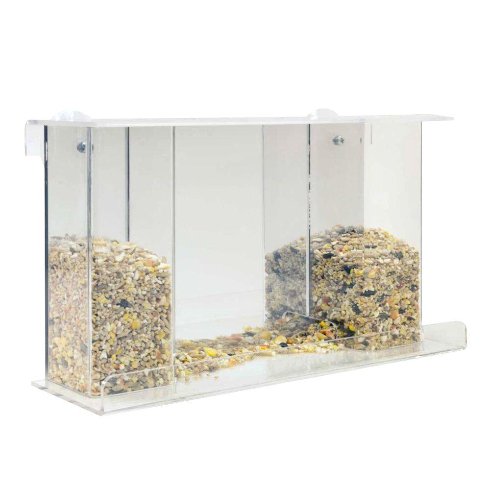 Aspectek Mirror Window Bird Feeder Hr4903 The Home Depot Aspectek Mirror Window Bird Feeder
