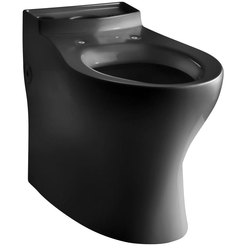 KOHLER Persuade Comfort Height Elongated Toilet Bowl Only in Black ...