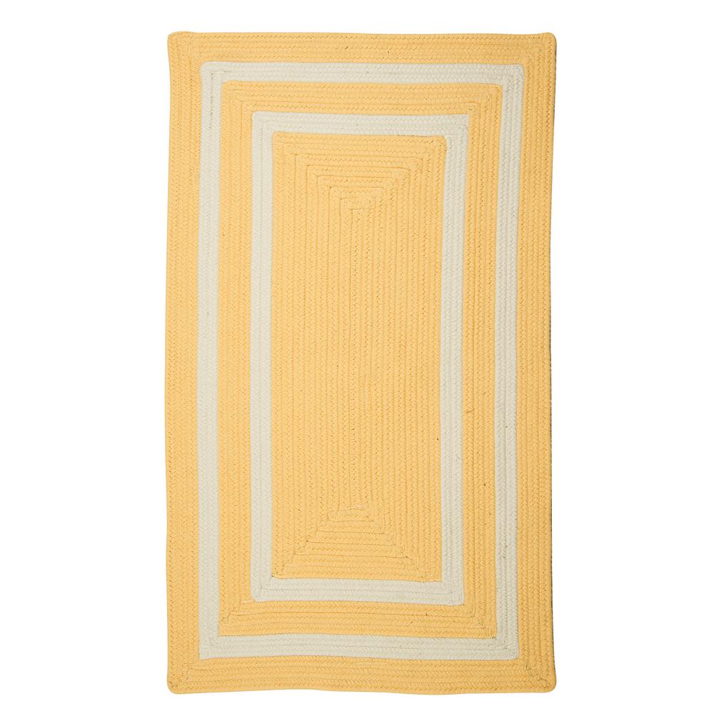 Home Decorators Collection Griffin Border Yellow White 2 Ft X 3 Braided Indoor Outdoor Area Rug