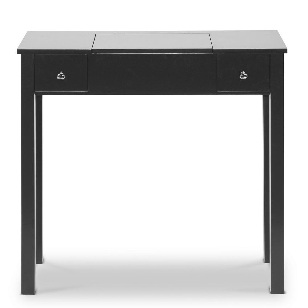 International Concepts Unfinished 40 In W Vanity Table Dt 2 The Wessex Black Wood Vanity Table