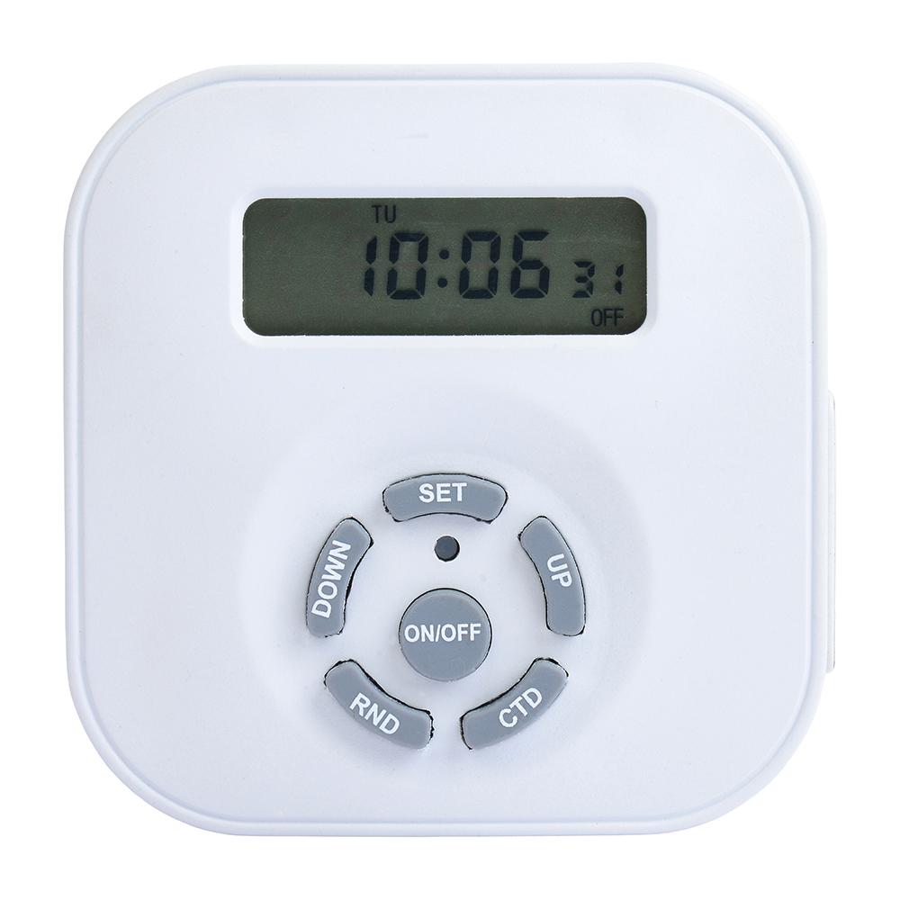 UPC 070686506141 product image for Westek Weekly Digital Round Timer, Single Outlet, White | upcitemdb.com