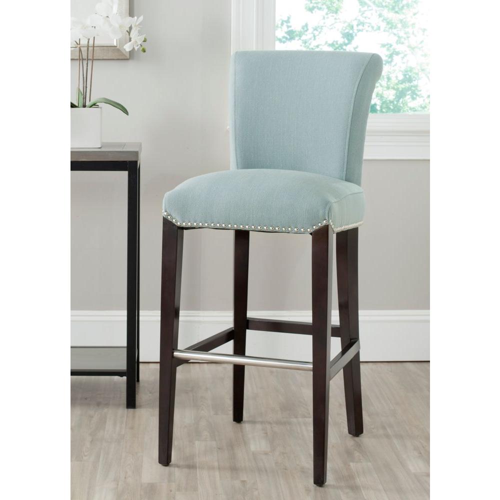 Extra Tall 34 40 Bar Stools Kitchen Dining Room Furniture Sky Blue Cushioned Bar Stool