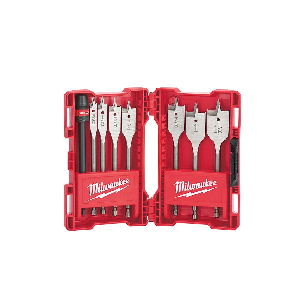 Milwaukee High Speed Wood Spade Bit Set (8Piece)49220175 The Home
