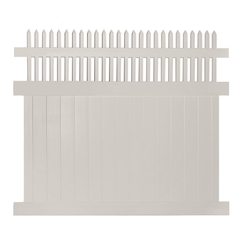 Weatherables Glenshire 6 Ft H X 8 Ft W White Vinyl Lattice Top Fence Panel Kit Pwpr Lat11 3 6x8 The Home Depot