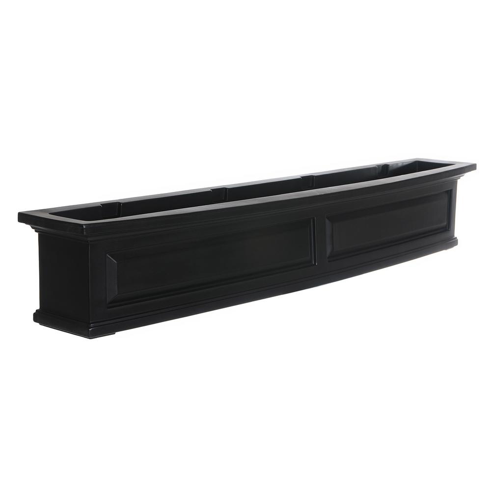 Mayne 36 in. x 11.5 in. Black Plastic Window Box4830B The Home Depot