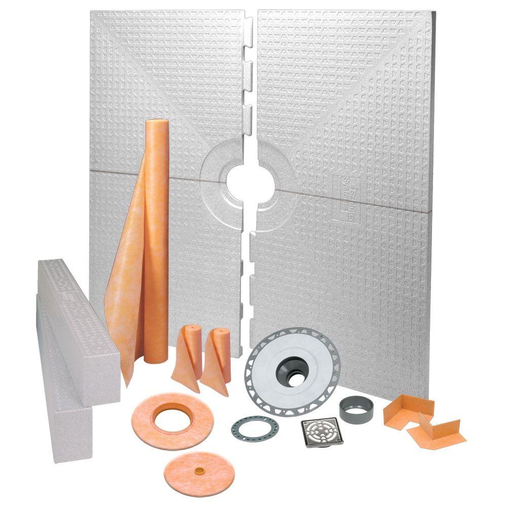 EAN 4011832096358 product image for Schluter Drain Tubes & Fittings KERDI-SHOWER 72 in. x 72 in. PVC Shower Kit with | upcitemdb.com