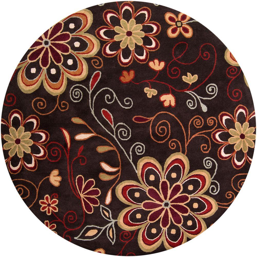 Artistic Weavers Sarah Brown 8 Ft X Round Area Rug Sar5037 Artistic Weavers Sarah Brown 8 Ft X Round Area Rug
