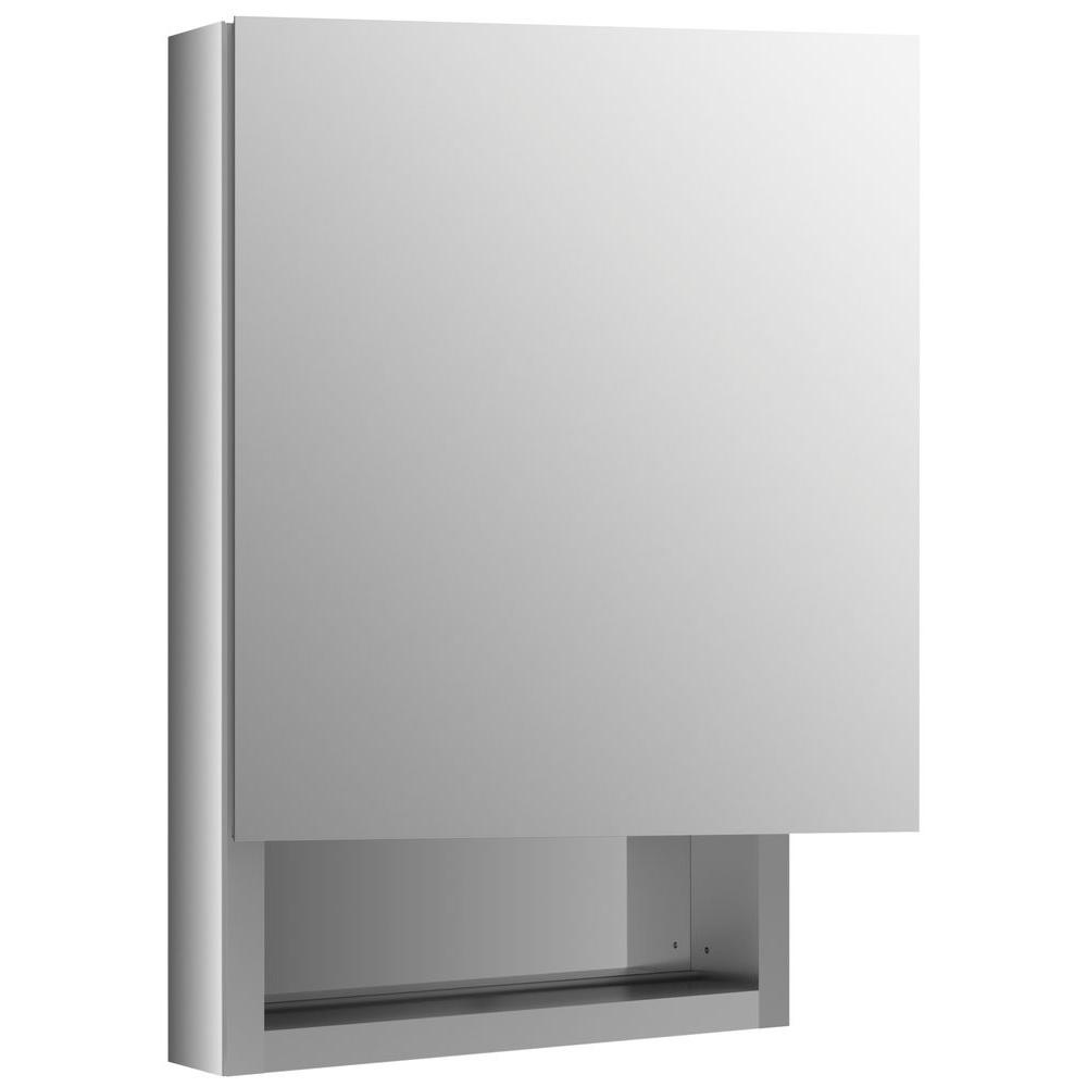 Kohler Verdera 20 In W X 30 In H Recessed Medicine Cabinet In Anodized Aluminum K 99005 L Na The Home Depot