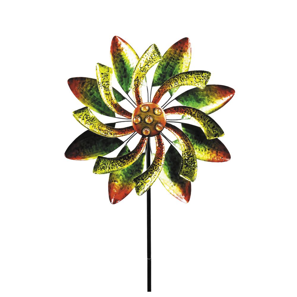 Alpine Corporation Alpine Corporation Dual Outdoor Floral Windmill ...