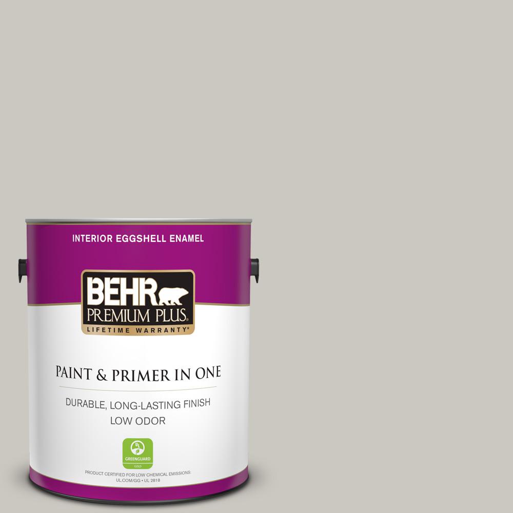 1 gal. #PPU24-12 Whitewash Oak Eggshell Enamel Low Odor Interior Paint and Primer in One