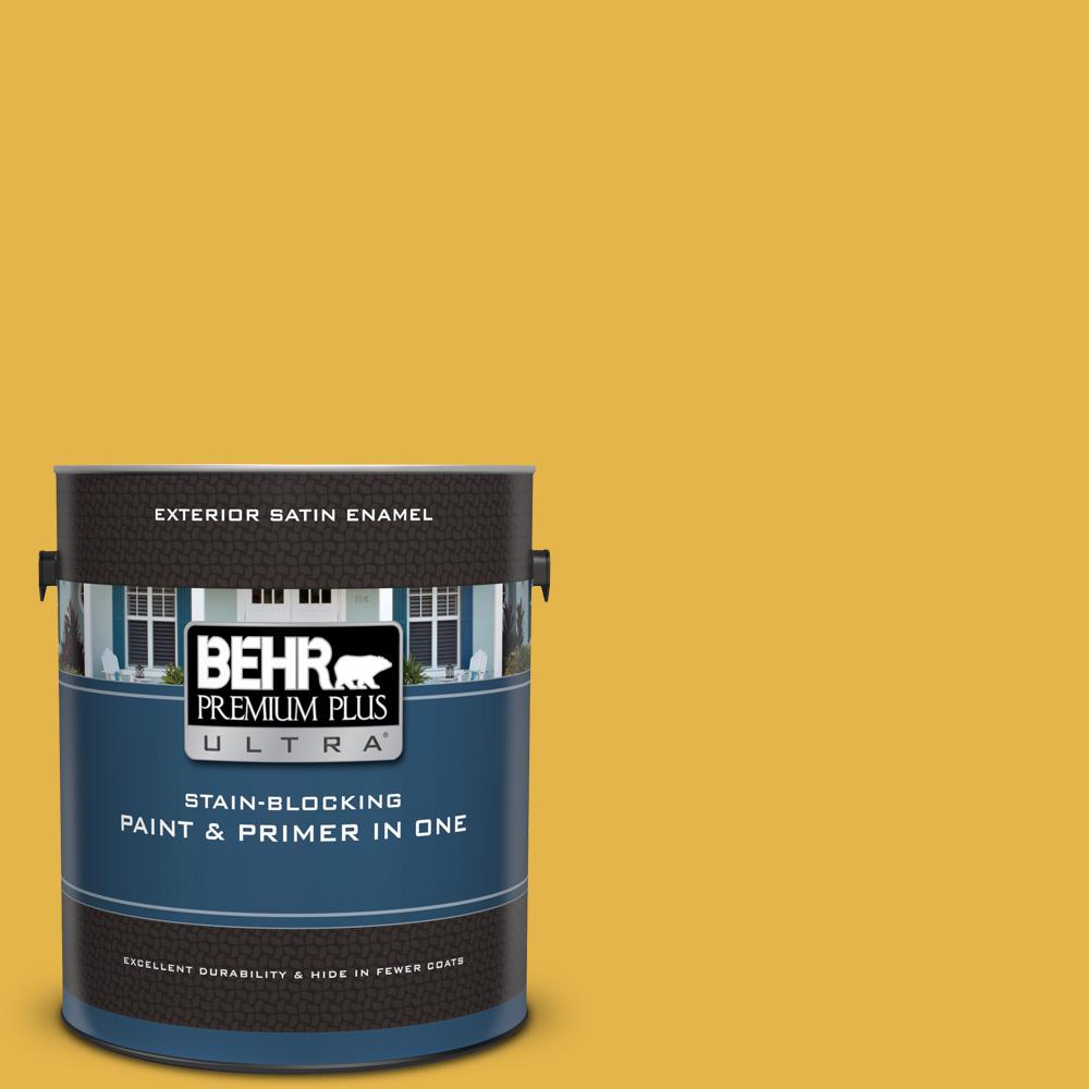 BEHR Premium Plus Ultra 1 gal. 360D6 Yellow Gold Satin BEHR Premium Plus Ultra 1 gal. 360D6 Yellow Gold Satin
